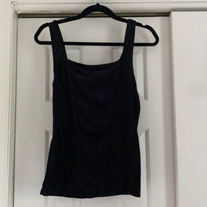 Black Paisley Tank Top